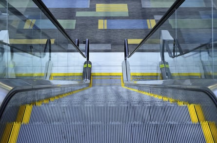 Escalator in convention center